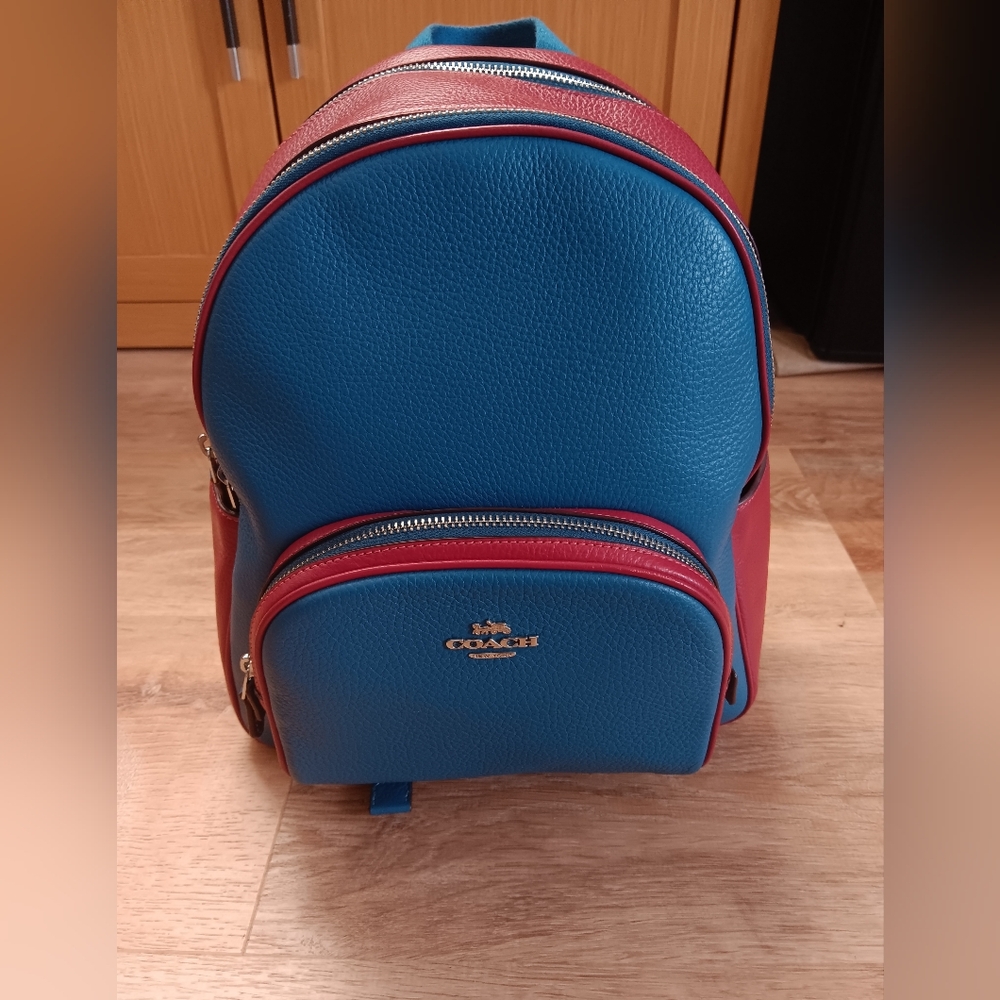 Coach Blue and Red Backpack